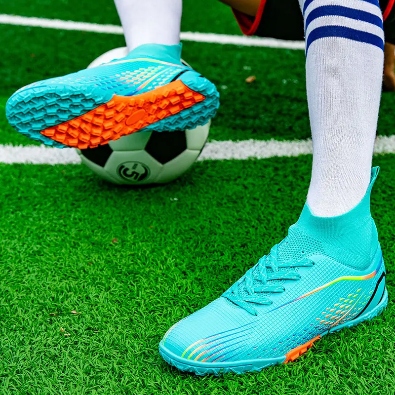 Field Boots Men's Soccer Shoes Society TF/FG Anti-slip Football Cleats Children's Outdoor Training Sports Footwear 2024_voghion.com