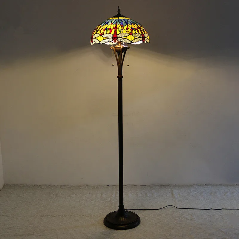 

American Country Nordic Retro Style LED Hotel Villa Restaurant Living Room Study Desk Bedroom Decoration Bedside Floor Lamps E27