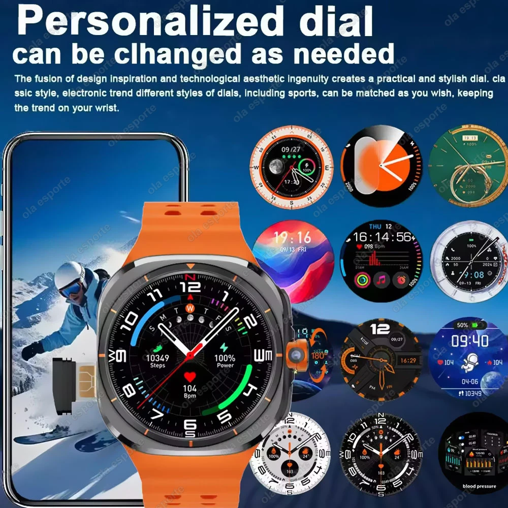 2025 New Smart Watch 4G/5G SIM Full Netcom WiFi NFC GPS  32GB Watches For Man 32GB Storage HD Camera Smartwatch For IOS/Android 5
