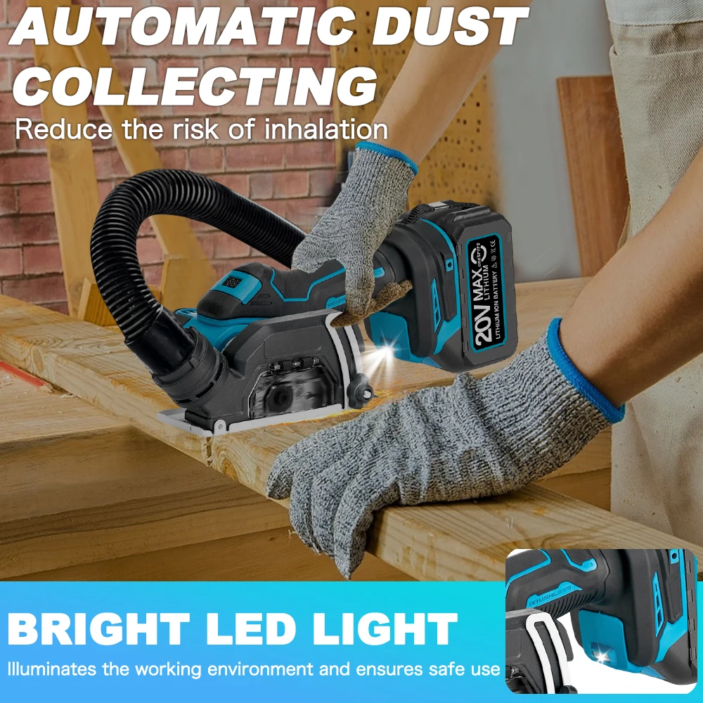 3 Inch 76mm Brushless Angle Grinder Polishing Mini Electric Circle Saw Cutting Machine with LED Display for Makita 18v Battery angle grinder electric saw electric circular saw
