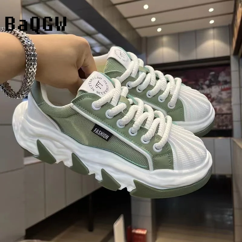 Designer Chunky Sneaker for Men Sneakers Breathable Running Shoes Fashion Casual Mesh Height Increased Platform Sport Shoes