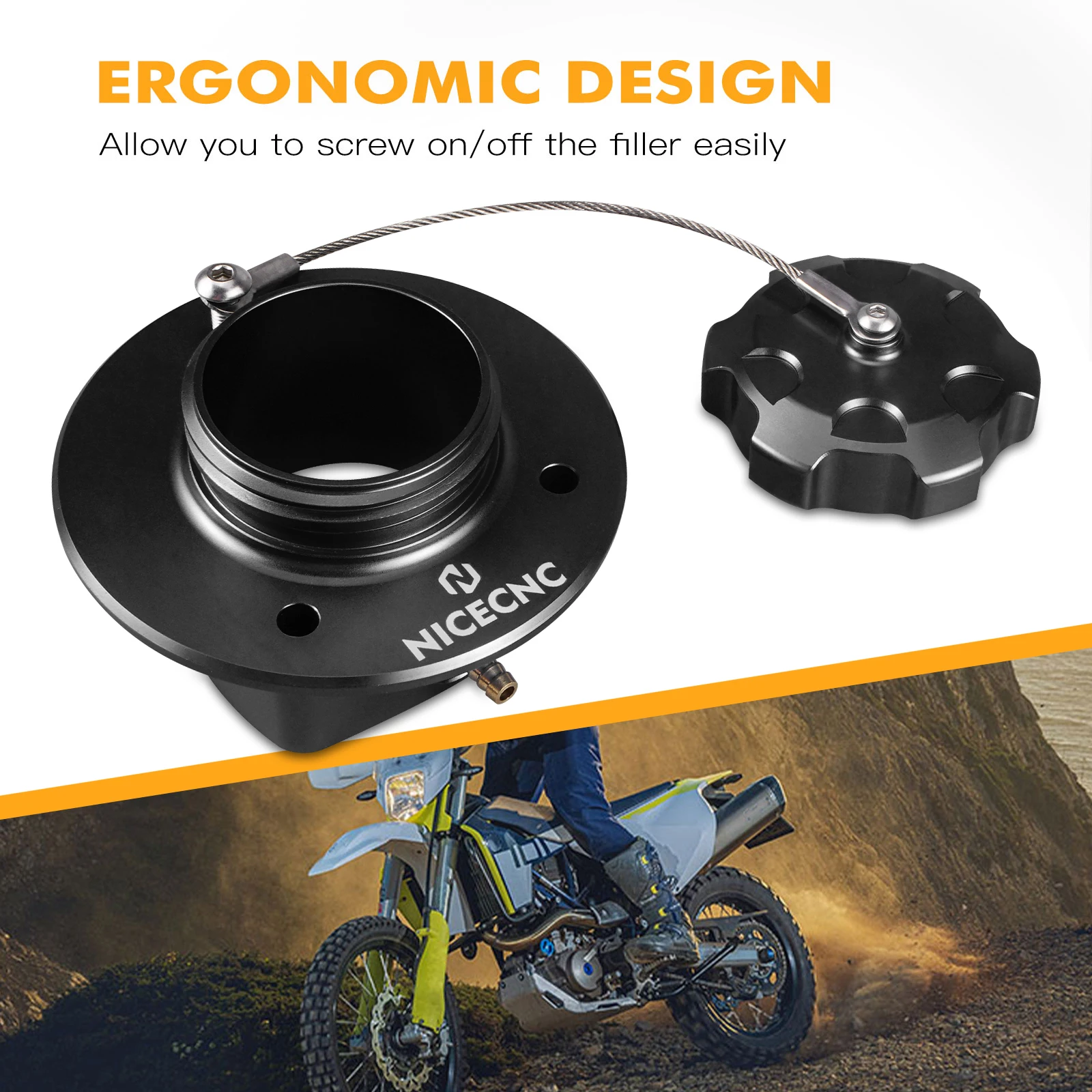 Für Husqvarna 701 Enduro LR 2016–2024, Tankdeckel-Abdeckkappe 701 Enduro/LR Long Range 701 Supermoto GasGas 700 Enduro Supermoto – Detail 2