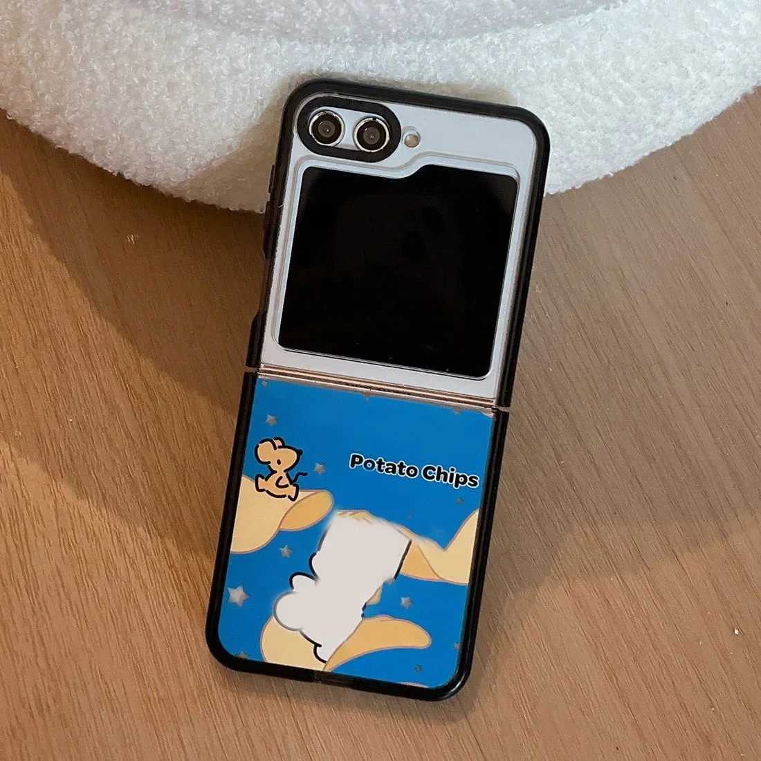 

Acrylic Black Border New Dog Phone Case for Samsung Galaxy Z Flip 5 4 3 Back Cover for ZFlip 5 Hard Case Shell