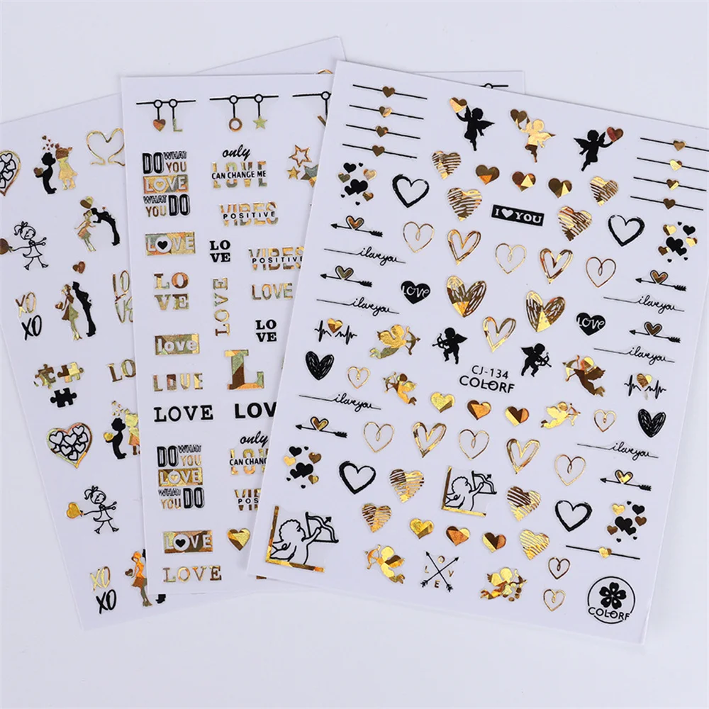 

Nail Art Embossed Stickers Elegant Water Proof Unique Design Not Easy To Fall Off Lasting Holiday Nails Nail Art Stickers Lovely