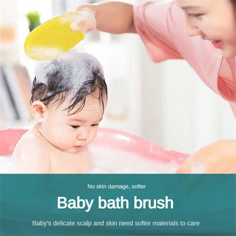 Does Not Hurt The Skin Soft One-piece Molding Bath Brush Silica Gel To Bend Arbitrarily. No Dead Angle Cleaning Shampoo Brush