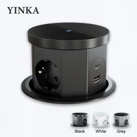 YINKA – prise de levage de Table Pop-Up, prise USB type-c, prise ue, Charge sans fil 15W, prise de levage cachée pour bureau 1