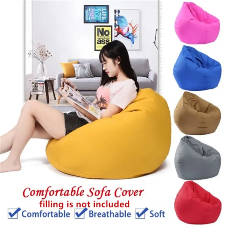 BeanBagChairCoverWashableUltraSoftCorduroySturdyZipperBeanbag