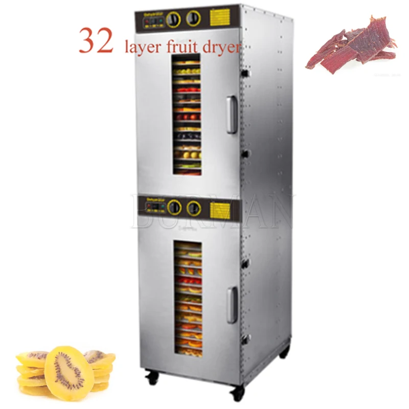 

32 Layer Commercial Professional Fruit Food Dryer Stainless Steel Food Fruit Vegetable Pet Meat Air Dryer Electric Dehydrator