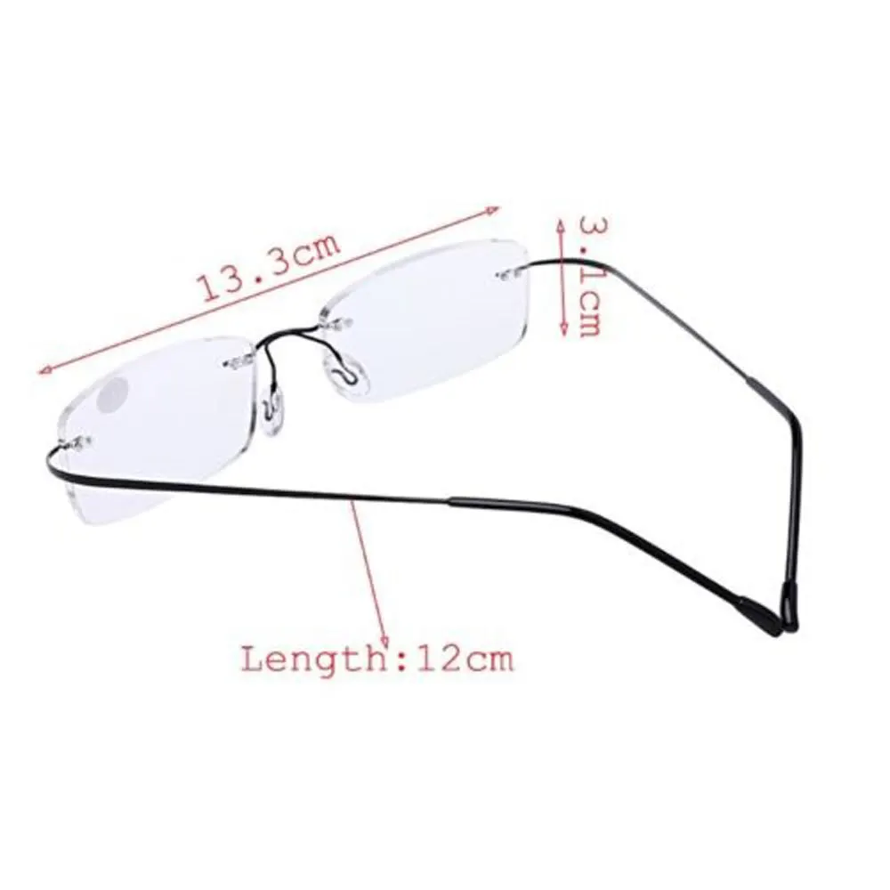 Memory Titan randlose Lesebrille Mode blau Anti-Licht-Brille Männer quadratische Farsight-Brille für Frauen 1.0 3,5 – Detail 4
