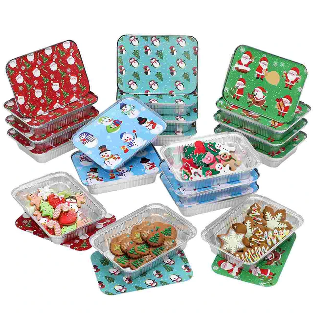 Pans Lids Aluminum Containers Disposable Pie Christmas Tins Pan