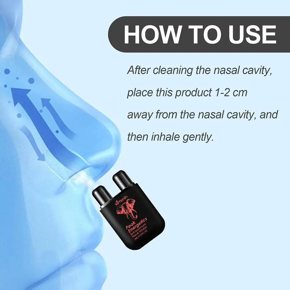 Men Energy Enhancement Nasal Inhaler Aromatherapy Inhaler Stick Eliminate Drowsiness and Fatigue Extend Endurance