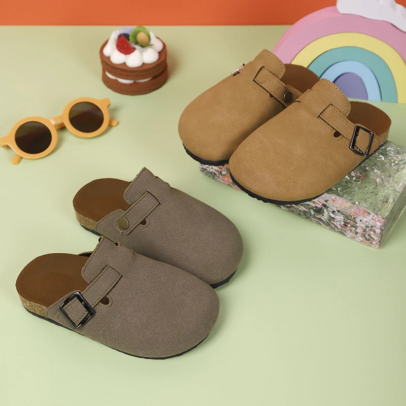 Girl Fashion Children Clogs Slippers Kids Classic Footbed Suede Mules ...