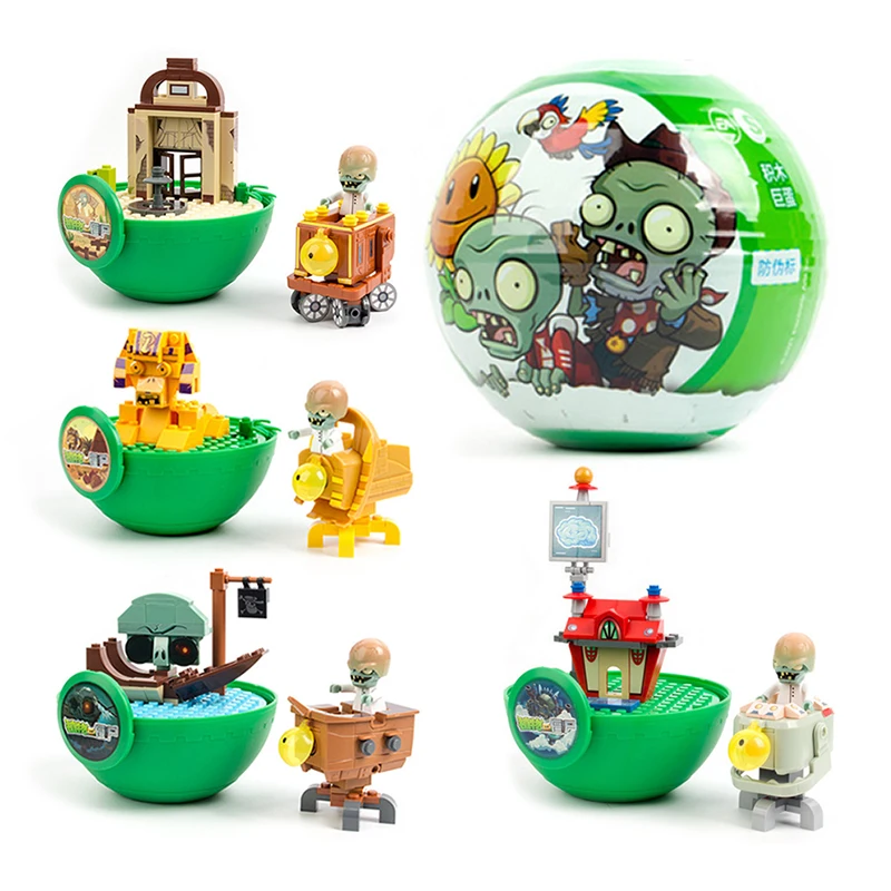 Piante Vs. Zombies Toys Giant Gacha Assemblato Building Block Doll Game Figure Model Children'S Jenga Gifts Style Invio Casuale