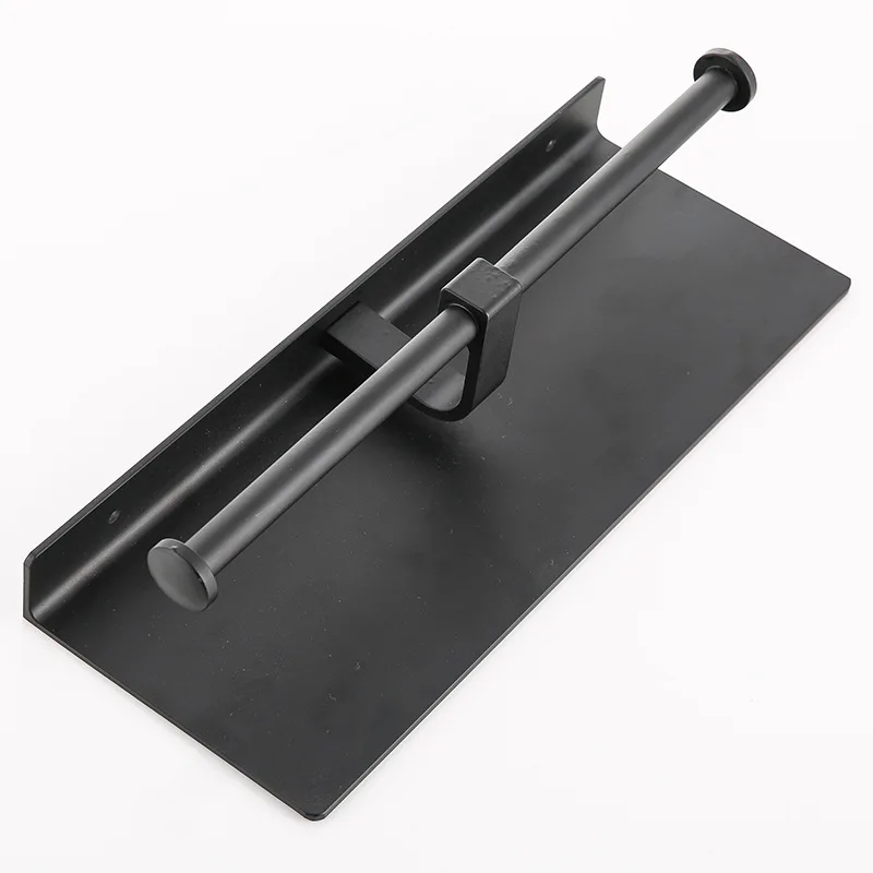 Avapax-Matte Preto Duplo Toilet Paper Roll Holder,