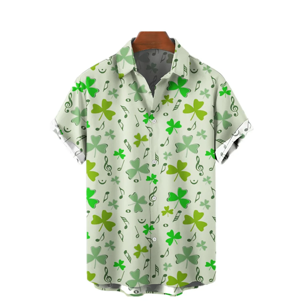 

Summer Fashion Aloha shirt Stripe List of musical symbols 3D Print Men's Shirt Unisex Harajuku Street Casual Short Sleeve Shirt