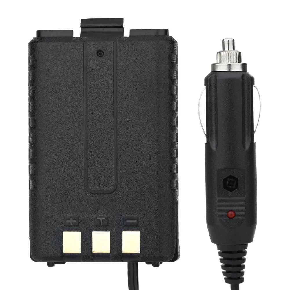 12V Car Charger Battery Eliminator For Baofeng Dual Band Radio UV5R 5RA 5RE Temperature Protection Walkie Talkie Accessories