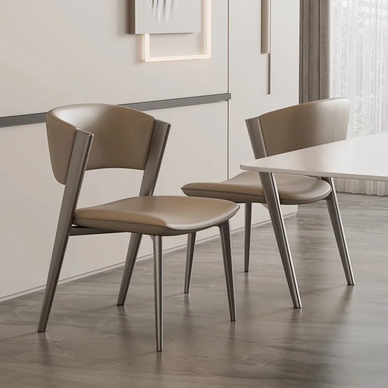 Metal Beautiful Dining Chairs Modern Luxury European Living Room