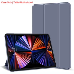 Premium Tri - Fold Magnetic Stand PU Leather Protective Cover for iPad Pro 12.9 2020 (YT Lavender Purple)