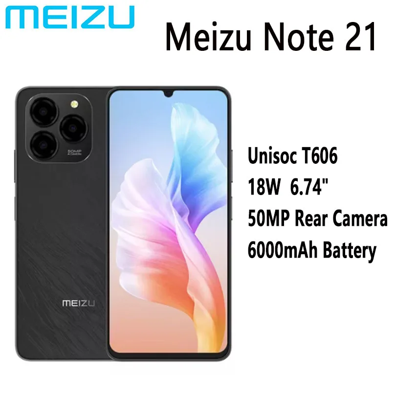 携帯電話本体 Meizu Note 21 256GB 8GB RAM TITAN BLACK MEIZU Note 21 - MEIZU Global