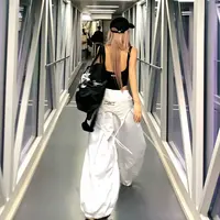 MEXZT Y2K White Cargo Pants Women Streetwear Embroidery Baggy Sweatpants Harajuku Wide Leg Joggers Summer Oversized Trousers New - Image 6