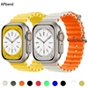 Bracelet de montre connectée en silicone bleu