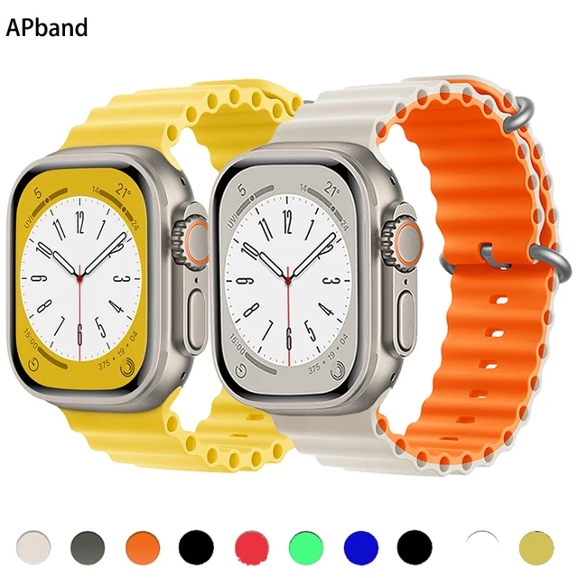 29284-bb7bcd.jpg Bracelet de montre connectée en silicone bleu