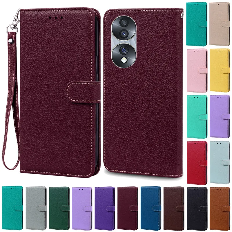 Leather Wallet Flip Case - Elegant Full Cover Coque  Etui