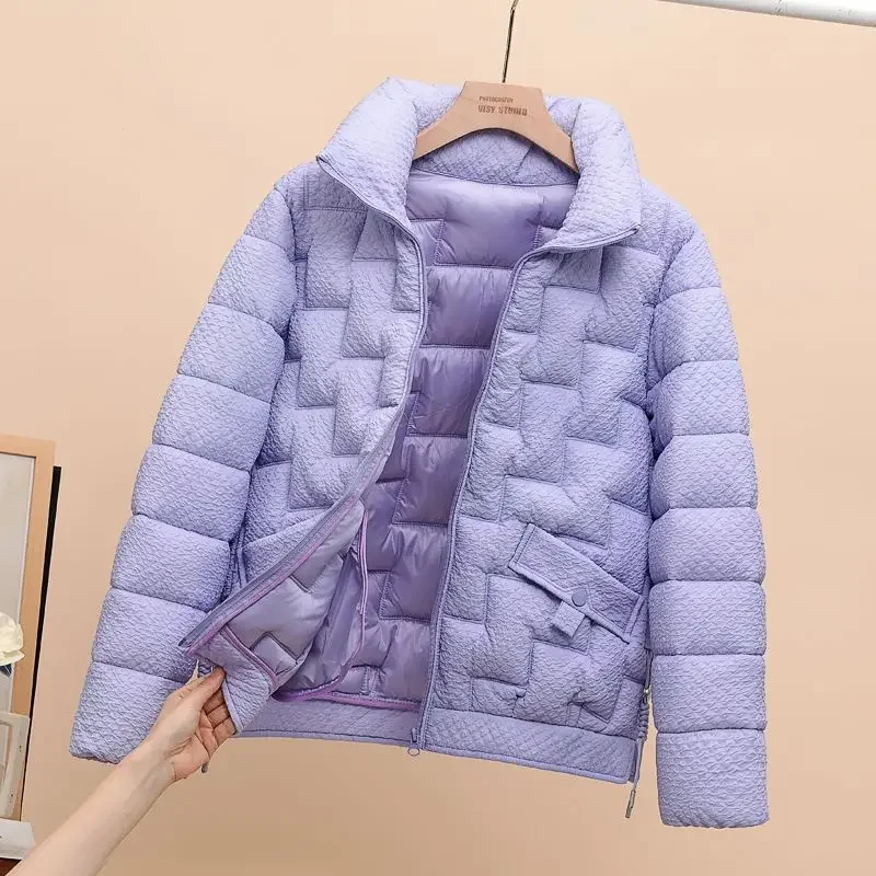 

Jackets for Women Autumn Winter Warm Cotton Padded Parkas Korean Clothing Loose Zipper Quilted Coat Streetwear Female Outwear