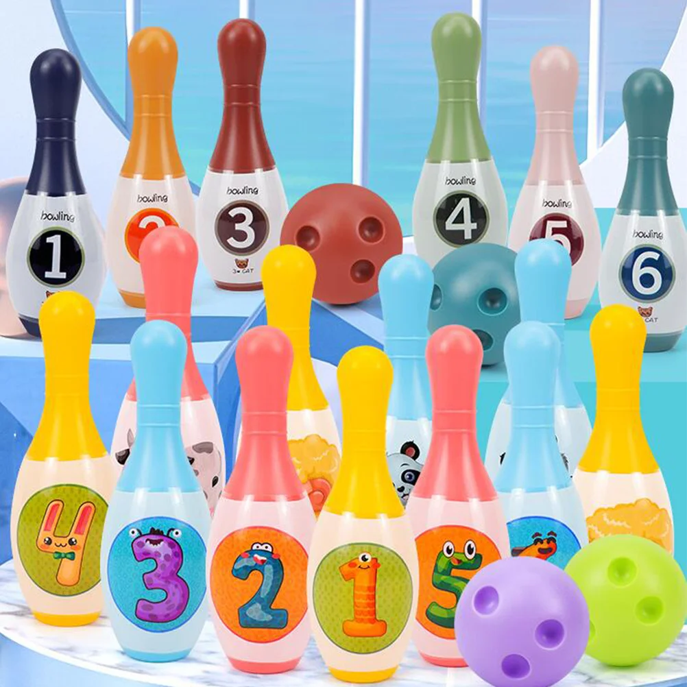 Children Bowling Toy Kids Bowling Pin Bowling Ball Set Outdoor Indoor Sports Games Toy Parent-Child Interactive Toy 1pcs random color kids outdoor plastic launching dragonfly rotating game toys nice gift for parent child interactive toys