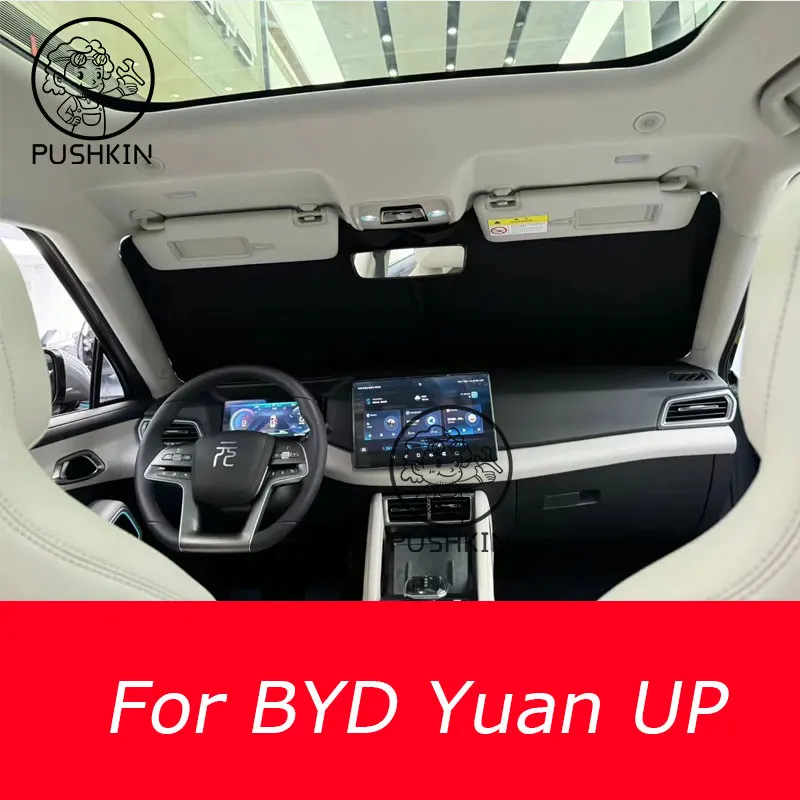 

For BYD Yuan UP 2024 Full Black Car Sunshade Side Window Privacy Curtains Front Rear Sunscreen Heat Insulation Sunshield