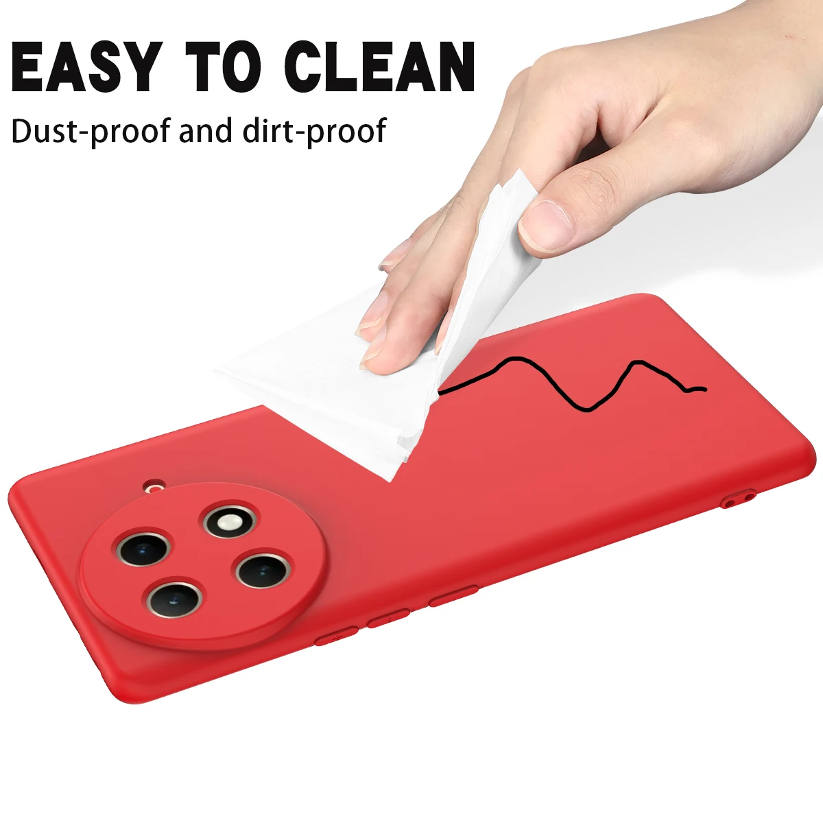 Luxury Skin-Feel Ultra-Thin Silicone Case - Soft, Shockproof, and Anti-Fall Bumper Cover