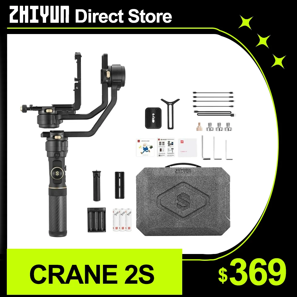 

ZHIYUN CRANE 2S 3-Axis Handheld Camera Gimbal Stabilizer Compatible with Sony Fuji Nikon DSLR Mirrorless Camera