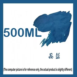 Vibrant 24 - Color Fountain Pen Ink Set - 500/50ml Bottled Ink Refill for Writing and Stationery (Crystal Blue - 500ml)