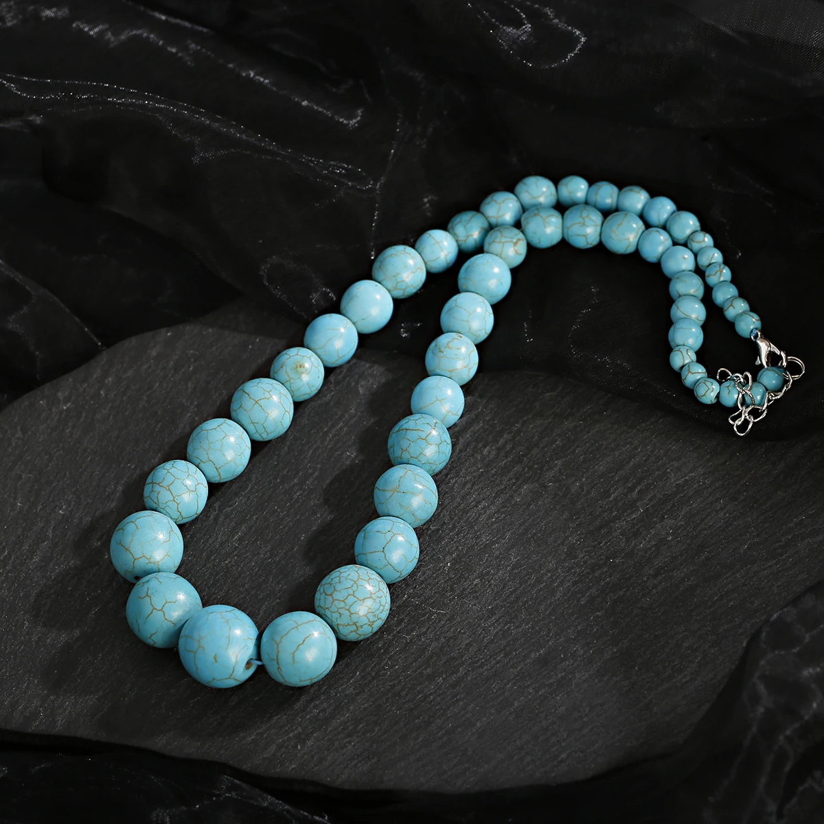 Gypsy Boho Round Turquoises Necklace For Women Collares Statement Jewelry Indian Necklaces Pendants