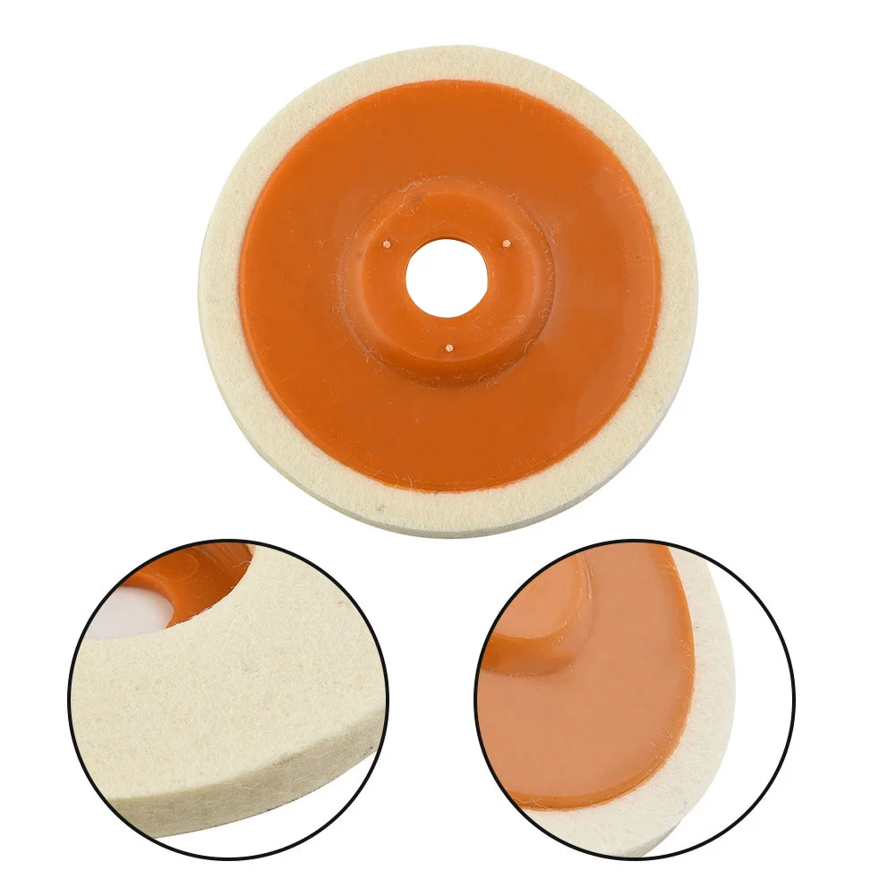 

4Inch 100mm Wool Polishing Wheel Beige Buffing Pads Grinding Angle Grinder Wheel Felt Polisher Disc For Glass Ceramics Marble