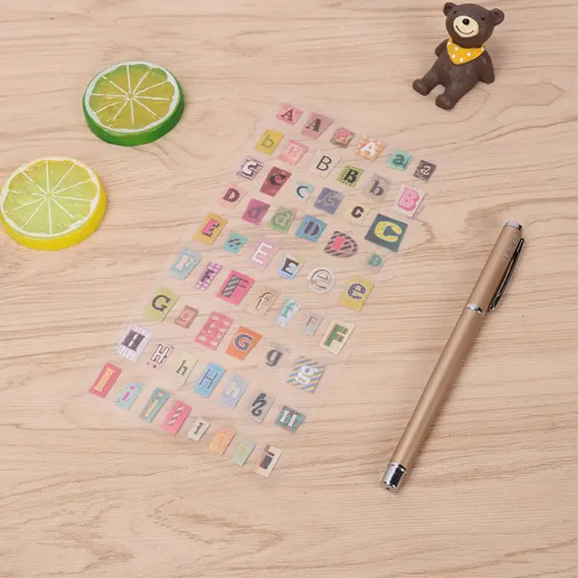 Decoration Photo album Diary Sticker English Alphabet Number DIY Decorative Stickers Decorative Stickers Handmade Stickers 3