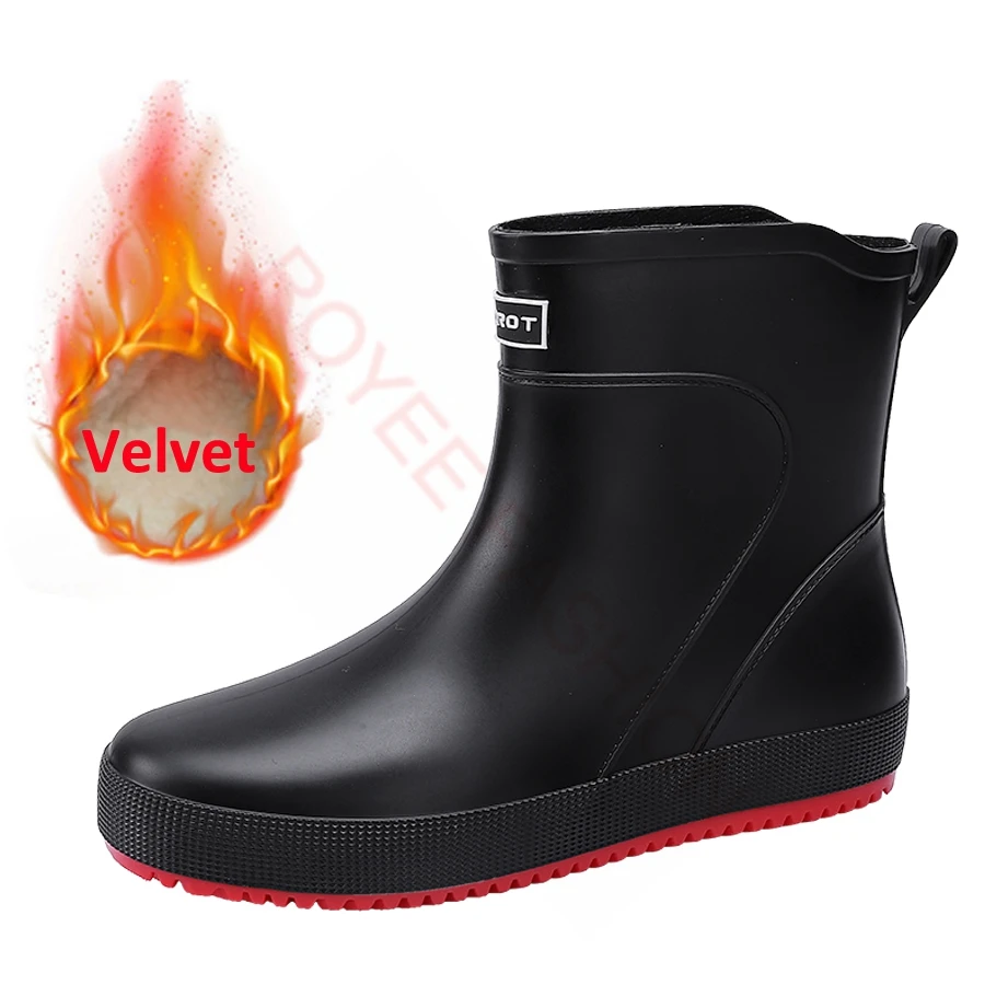 2024 New work shoes for Men Rain Boots Waterproof Shoes Flat Clogs Garden Shoes Kitchen Shoes kitchen chef boots zapatos size 49