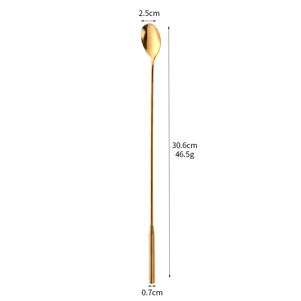1PC 8 Colors Cocktail Japanese Bar Spoon Long Stainless Steel Spiral Pattern 12 Inch Bar Cocktail Shaker Wine Spoon Tool