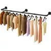 70.8 Inch Industrial Pipe Clothing Rack Wall Mounted Clothes Rail Garment Hanging Bar Rod Display Rack Closet Storage 1