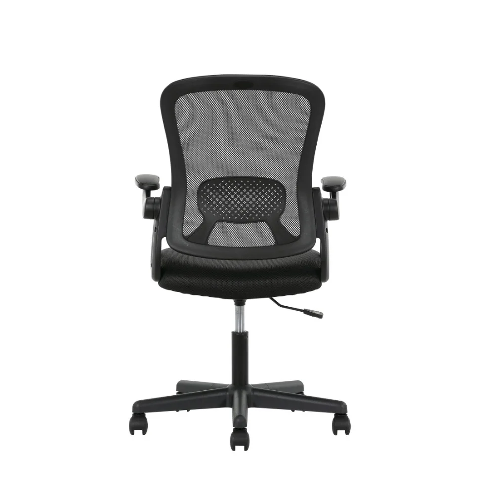 Mainstays Ergonomic Mesh Back Task Office Chair with Flip-up Arms, Black  Fabric, 275 lb 