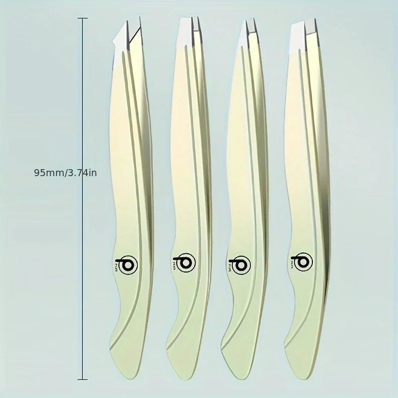 4 pieces household seiko high-precision eyebrow clip set, women's special stainless steel clip easy to carry makeup tools