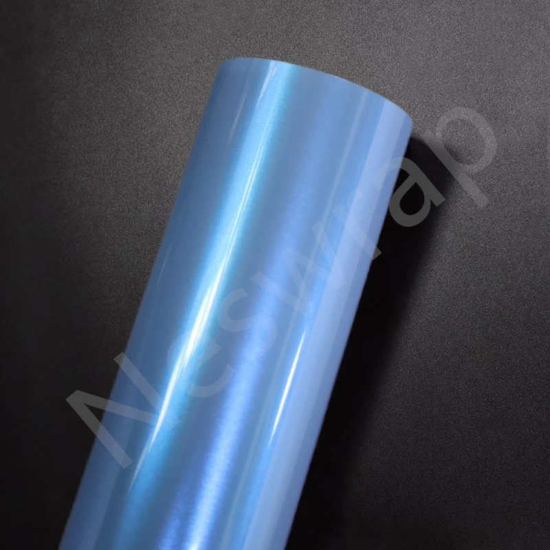 

Premium SPACE CANDY BABY BLUE VINYL WRAP Gloss dreamy grey cyanine vinyl wrap film for Vehicle wrap film quality Warranty