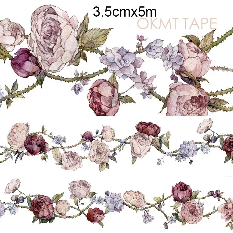 Рисунок 4 - Наклейка для скрапбукинга клейкая лента с цветами розы