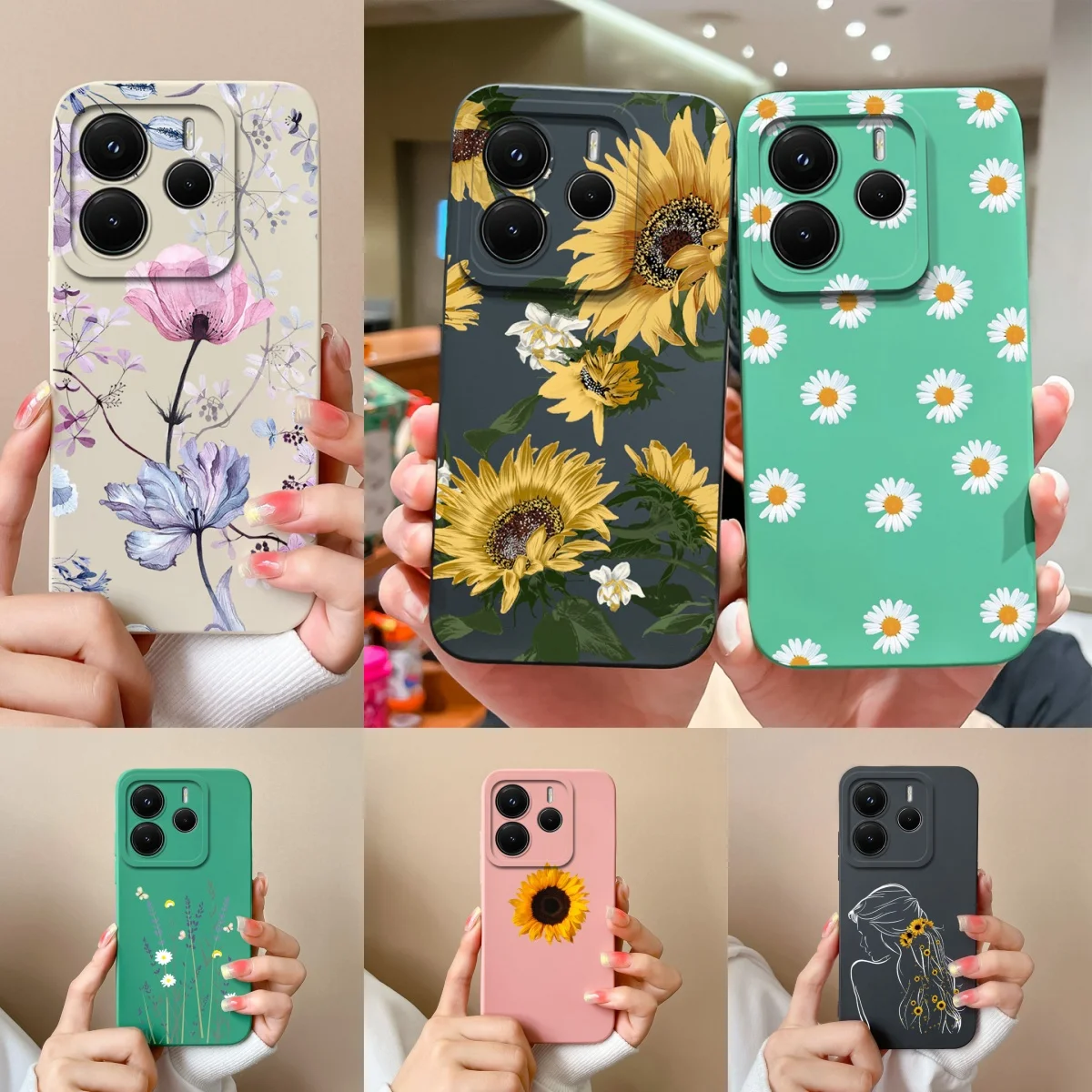 Rose Avocado Liquid Durable Non-Slip Silicone Back Cover