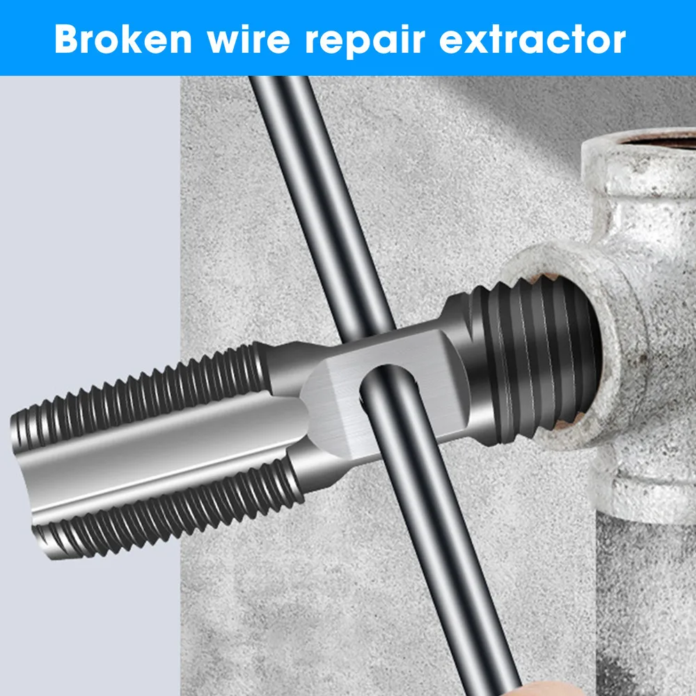 2 In 1 Faucet Water Pipe Triangle Valve Screw Extractor Damaged Broken Wire Water Pipe Bolt Remover Multipurpose House Drill Bit