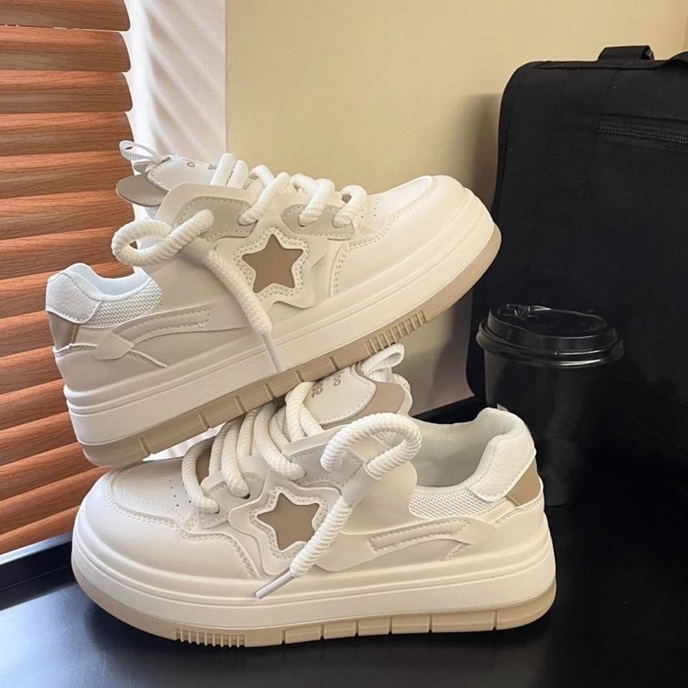 Star Walking Sneakers Y2K Platform Shoes Thick Sole Comfortable Running Shoes Aesthetic Tennis For Outdoor Sports For Star Walking
