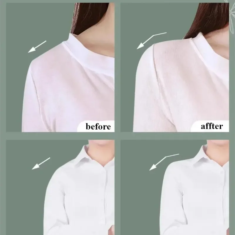 남성 여성 모두를 위한 1쌍의 범용 실리콘 어깨 패드는 모두 맞습니다. 자체 접착 및 미끄럼 방지, 보이지 않고 매끄러움