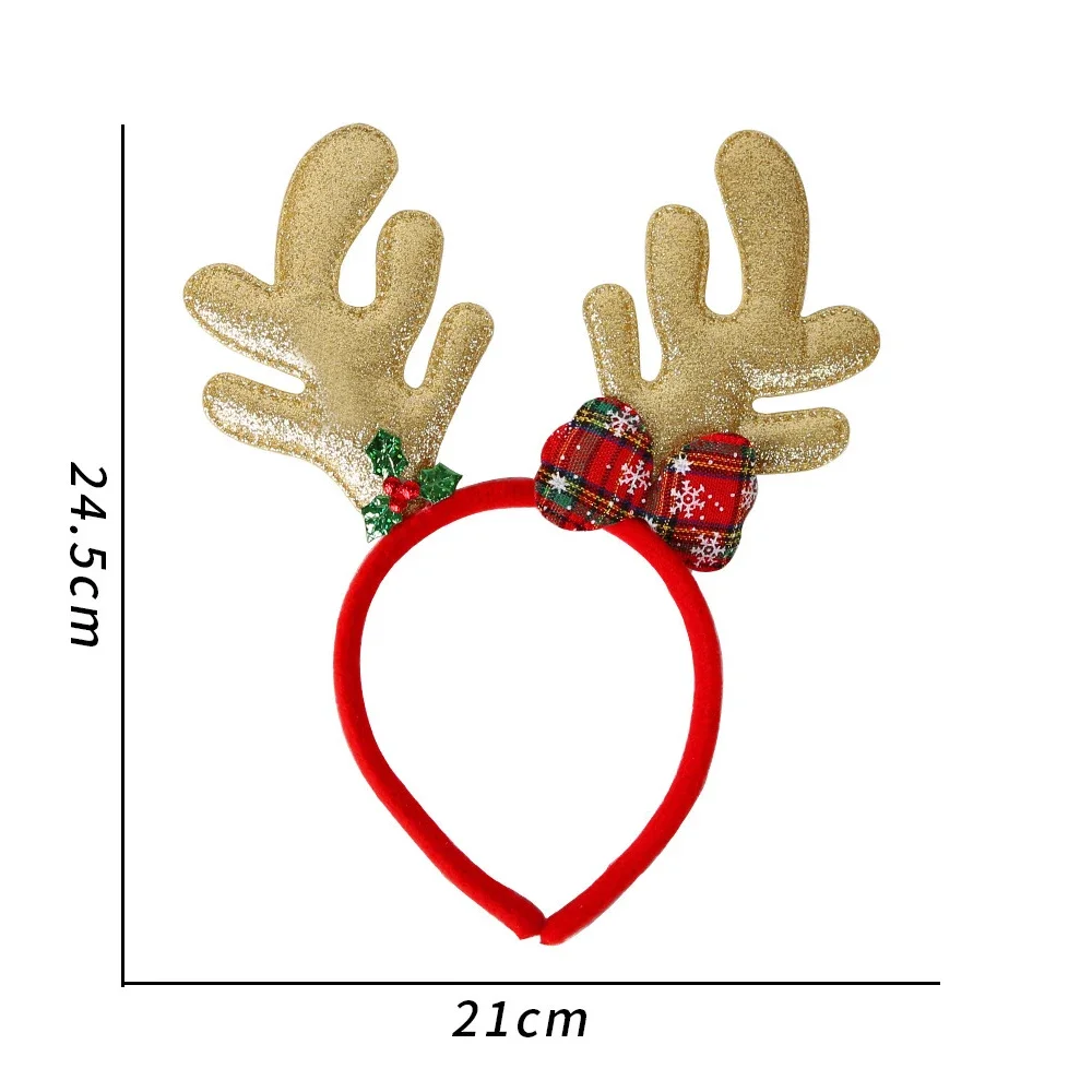 Christmas Headband Decoration for Kids Adult Cute Santa Elk Xmax Hair Accessories Costume Prop Christmas Decoration 2024 Navidad