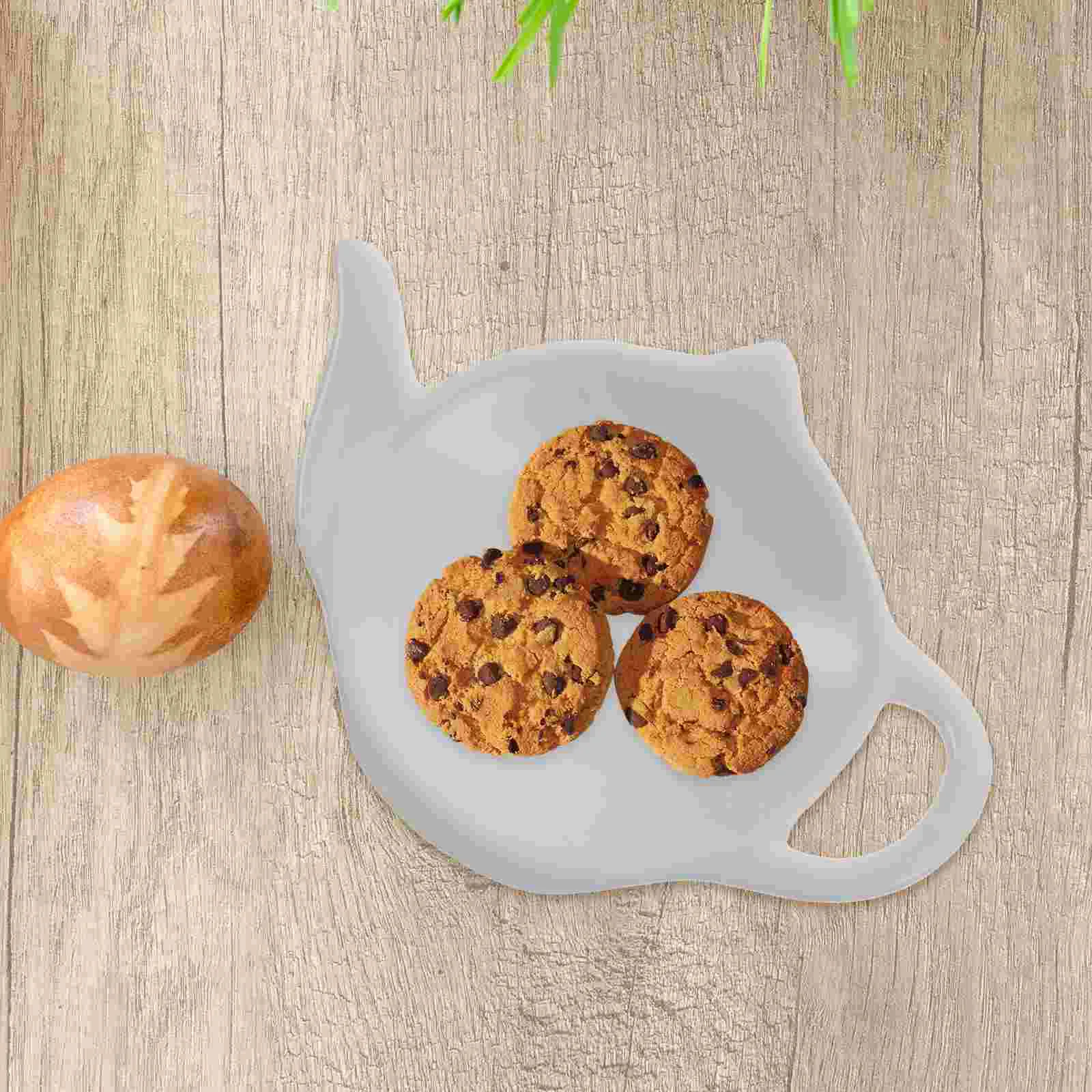 4 Pcs Tea Bags Teaspoons Teapot Shaped Ceramic Dish Teabag Organizer Dispenser Holder
