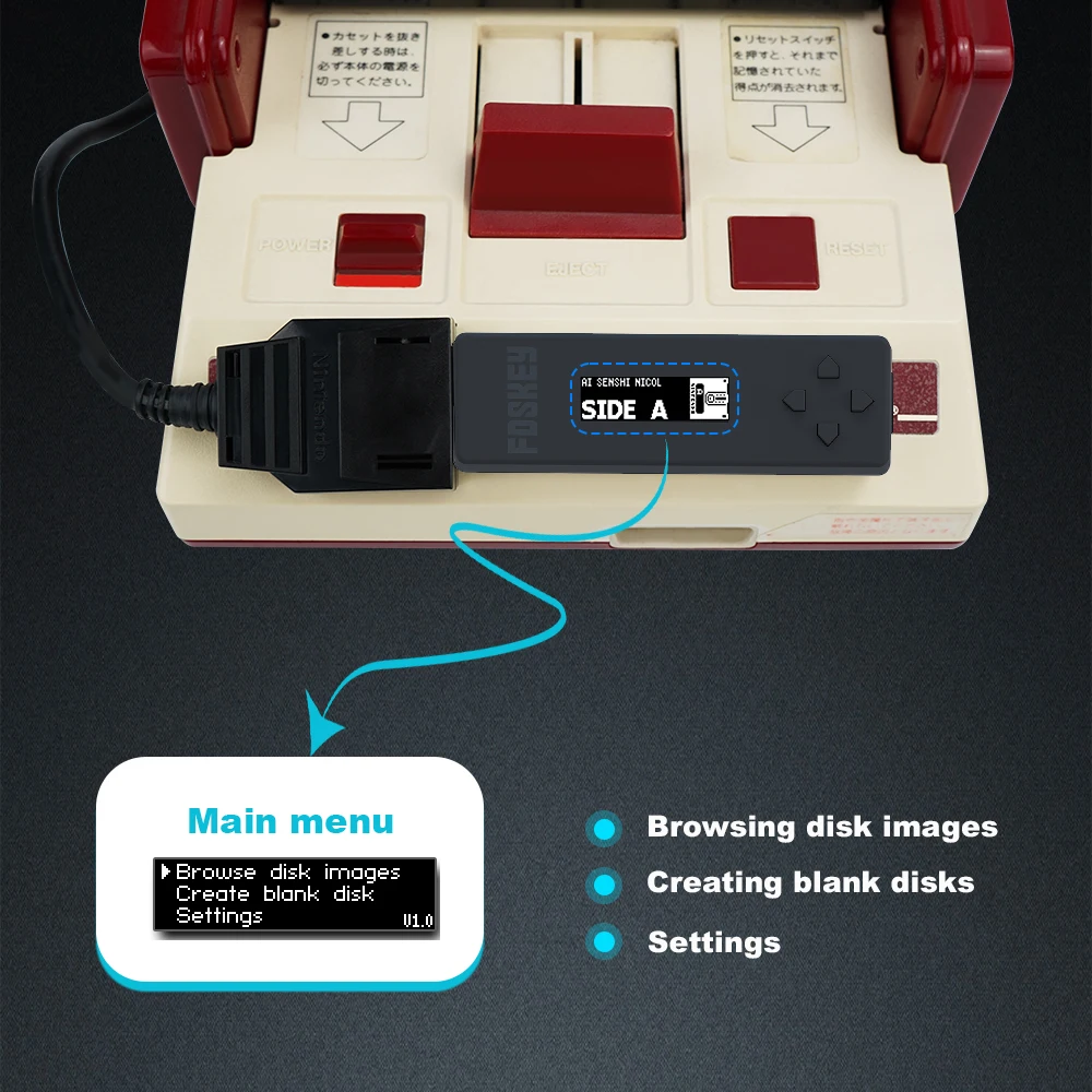 FDSKey Disk Emulator for Classic Gaming Consoles